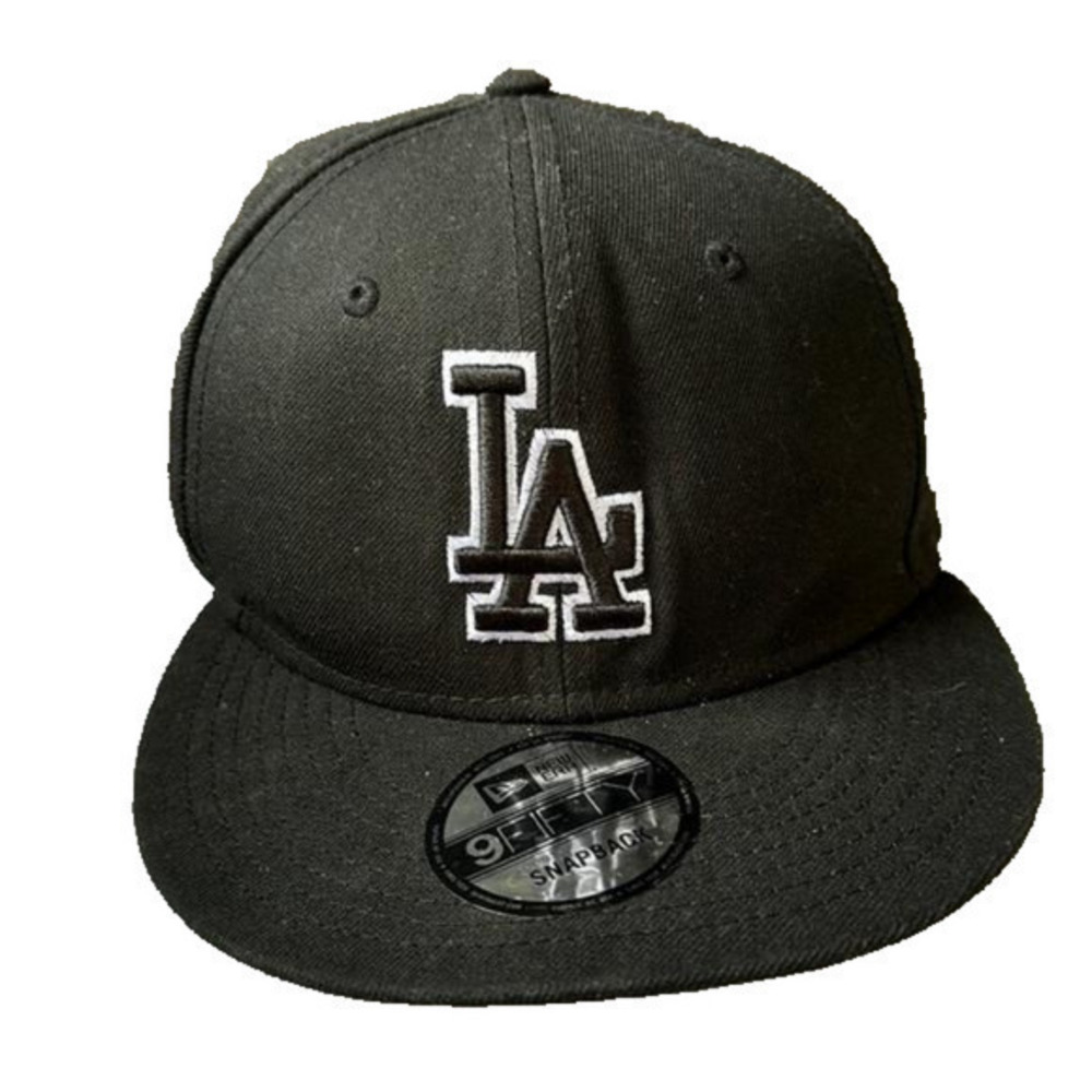 New Era 9fifty Los Angeles Dodgers Black Adjustable Snapback Hat One Size